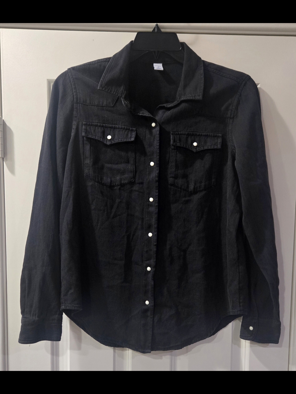 Old Navy Classic Black Snap-Front Western Shirt